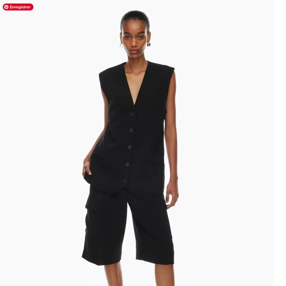 Aritzia Babaton Agency Vest - black - size S - excellent condition